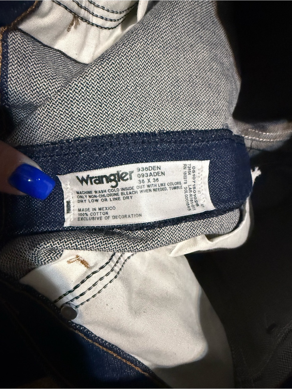 Men’s Wrangler Dark Blue Boot Cut Jeans